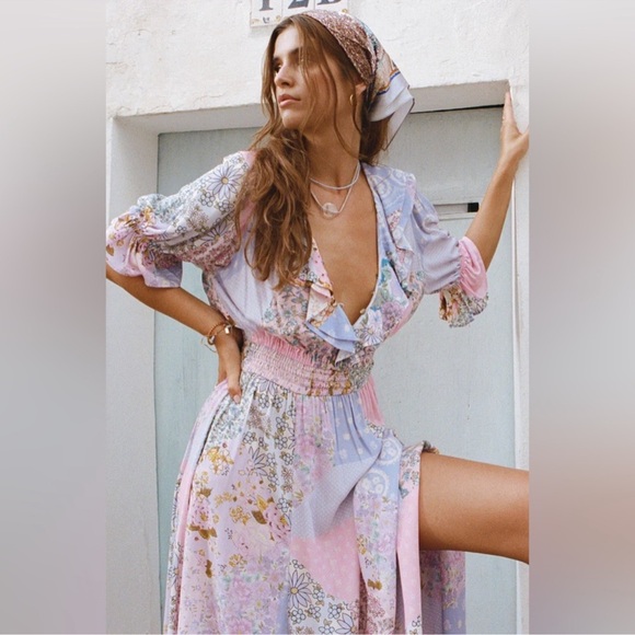 Spell & The Gypsy Collective Cha Cha Gown in Jacaranda Maxi Dress - Picture 3 of 9